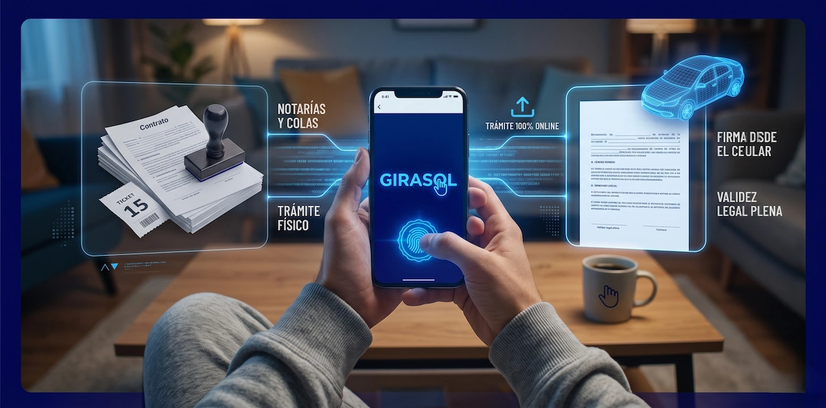 Persona natural firmando digitalmente desde casa con validez legal